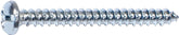 Midwest Fastener 03201 Screw, #12 Thread, Coarse Thread, Pan Head, Phillips, Slotted Drive, Diamond Point, Steel, Zinc, 100/PK